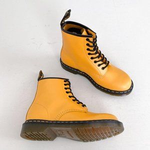 Dr. Martens 1460 Yellow Leather Lace Up Ankle Boot